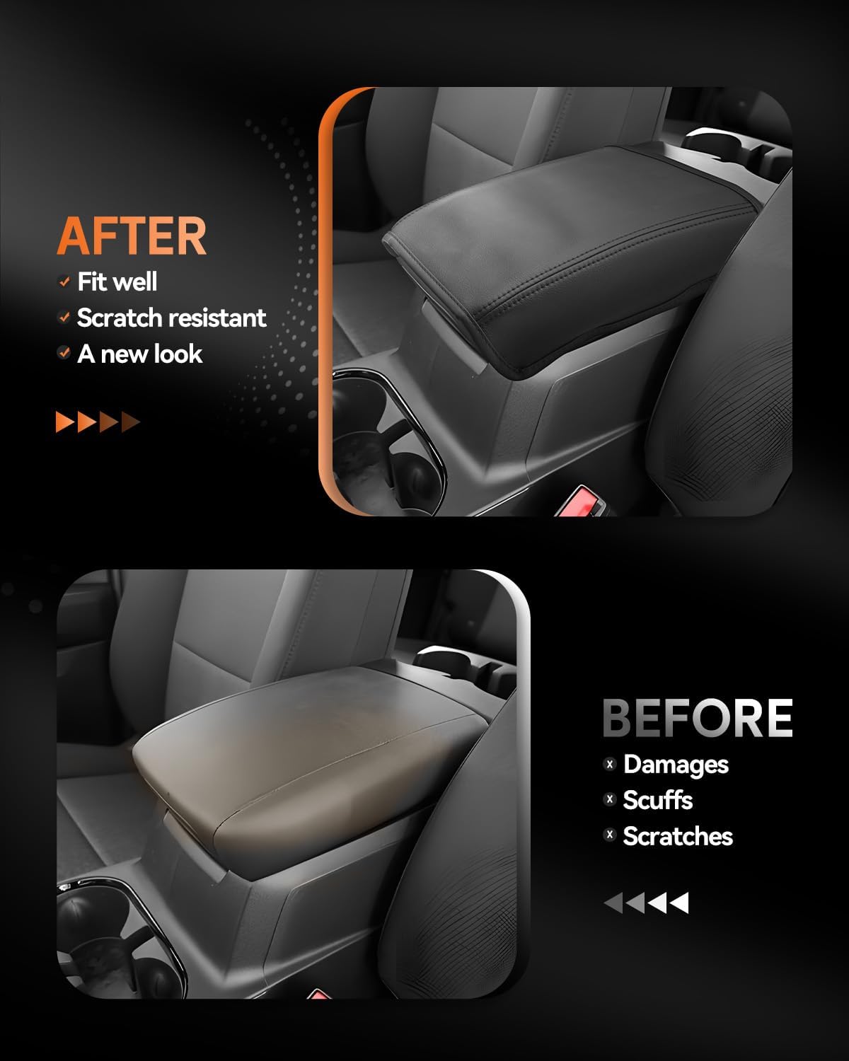 CDEFG for Chevrolet Colorado -GMC Canyon 2023-2025 2026 Center Console Cover Armrest Box Cover for Colorado/Canyon Accessories Console Arm Rest Protector