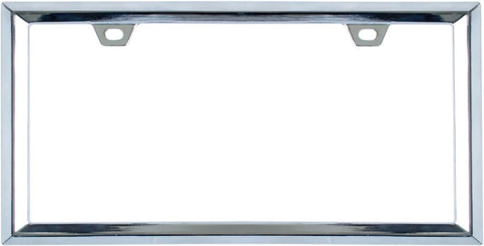 3D Chrome License Plate Frames, Pure Zinc Alloy Metal (Triangle Pattern)