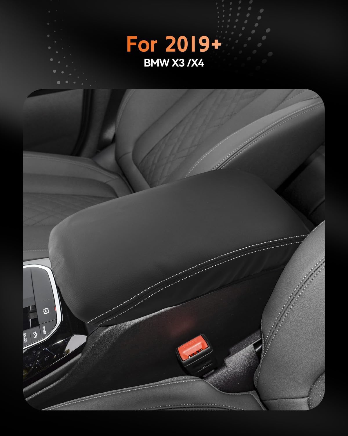 CDEFG for BMW X3 G01/X4 G02 2019-2025 Center Console Cover Armrest Box Cover for X3 (30 xDrive, M50 xDrive), X4 (xDrive30i, M40i) 2020 2021 2022 2023 2024 2025 Accessories Console Arm Rest Protector