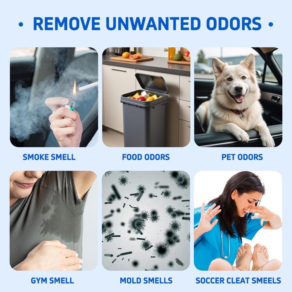 Glodway Whole Car Air Refresher Spray,Odor Eliminator Eliminates Strong Vehicle Odors,Magnolia Scent + Tropical Flavor Scent-6 Ounce Spray Bottle (Plack of 2)