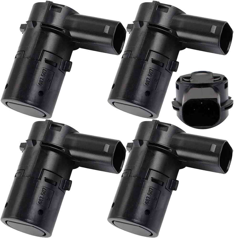 4Pcs Reverse Backup Park Sensor 4F2315K859AA 3F2Z15K859BA Parking Assist Sensor Bumper Object Sensor for Ford F150 F250 F350 E150 E250 E350 Expedition Explorer Escape