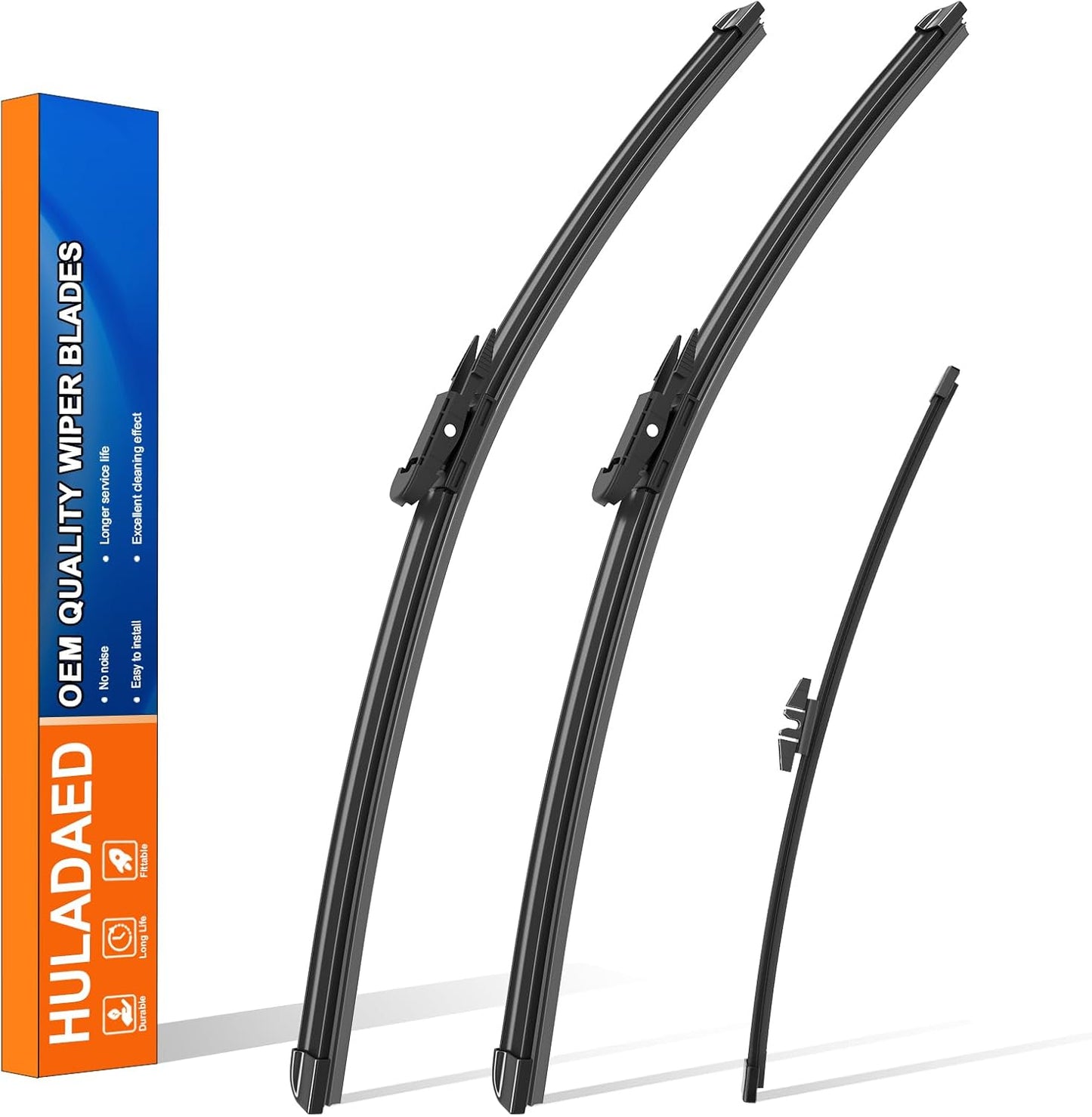 HULADAED® 24'' 20'' 11'' Windshield Wipers Replacement for Escape 2023 2022 2021 2020,Silicone Front Rear Wiper blades for MY Car-All Weather & Quiet(3 PACK)