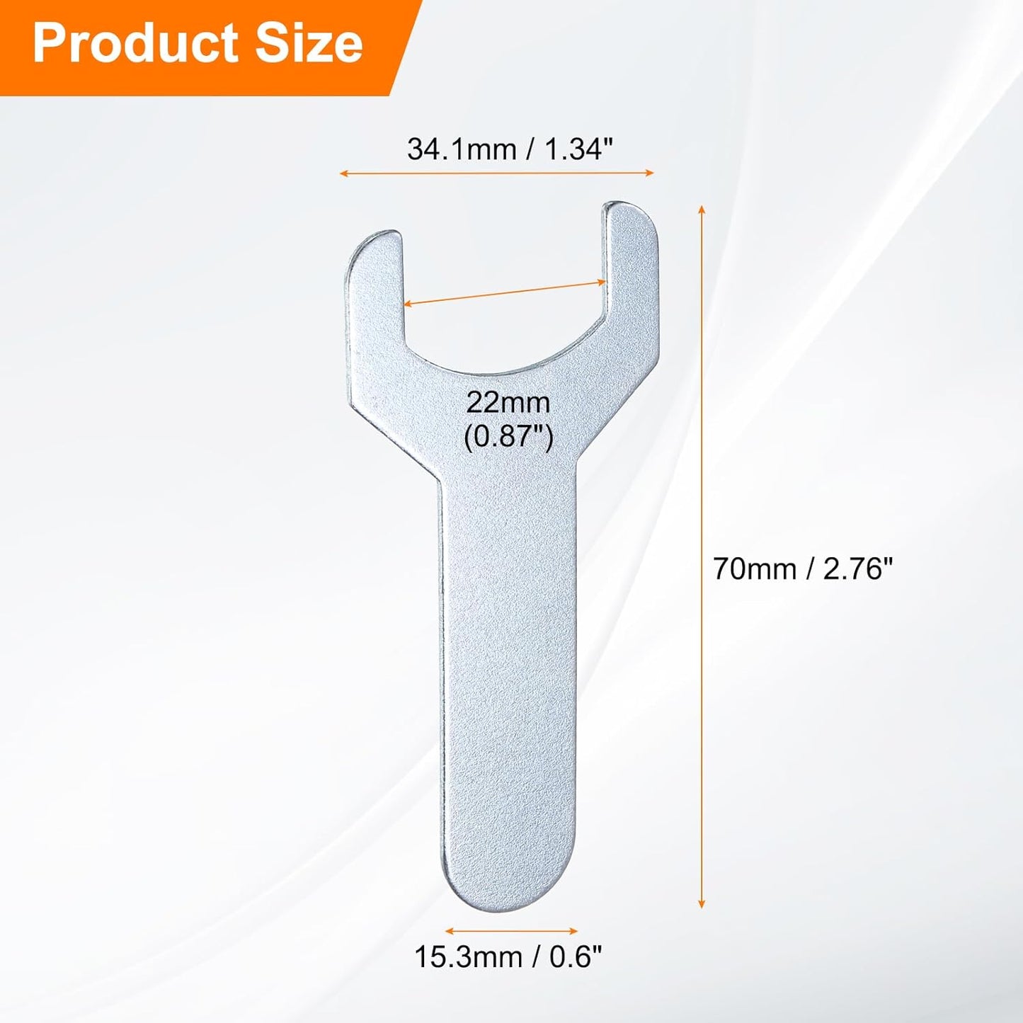 HARFINGTON 10pcs Small Wrench 22x70x1.5mm Metric U-Shaped Single Open Ended Spanner Super Thin Flat Head Galvanizing Wrench for Automotive Repair Furniture Assembly