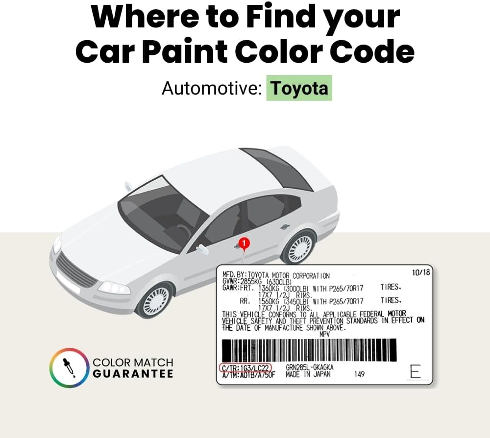 TouchUpDirect 1C8 Luner Mist Silver Metallic for Toyota Exact Match Touch Up Paint Combo - Platinum Package