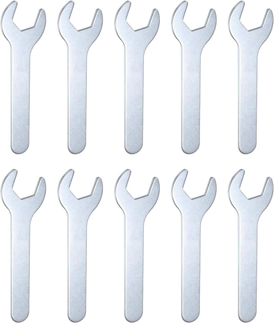 HARFINGTON 10pcs Small Wrench 20x126x2.8mm Metric U-Shaped Single Open Ended Spanner Super Thin Flat Head Galvanizing Wrench for Automotive Repair Furniture Assembly