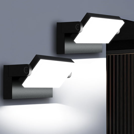 40W Outdoor Wall Light 360 °Rotatable Led Wall Pack Light, 5000K 4000LM Super Bright Wall Mount Lights, Waterproof Self-Developed Security Exterior Flood Lighting for Yard House 2Pack ﻿