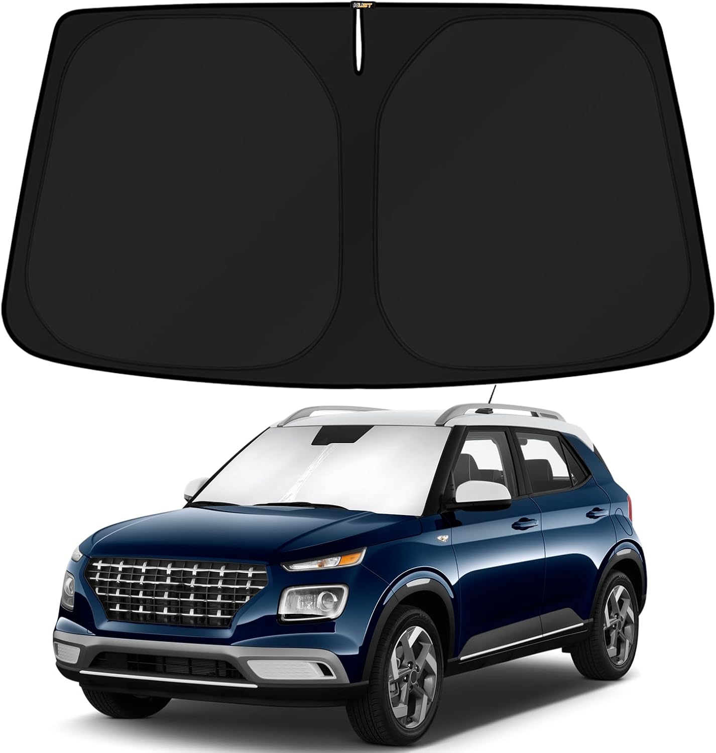 KUST Windshield Sun Shade for 2020-2024 2025 Hyundai Venue Accessories Custom Fit Sunshade Sun Visor Protector Foldable Blocks UV Rays Keep Your Car Cooler