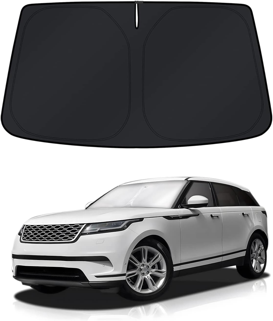KUST Windshield Sun Shade for 2017-2024 2025 2026 Land Rover Range Rover Velar Accessories Window Shade Sun Visor Cover Foldable Blocks UV Rays Keep Car Cooler
