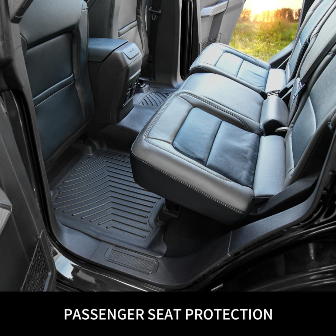 OEDRO Floor Mats Accessories Set (Full Set + Cargo) Fit for 2022-2025 Jeep Wagoneer, Custom Fit TPE All-Weather Floor Liners, Black