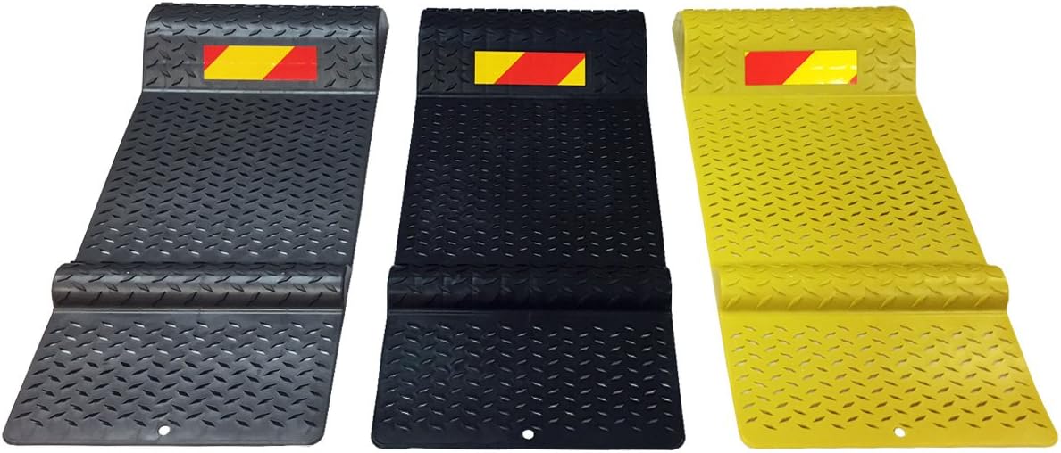 Electriduct Plastic Parking Mat Guides for Garage Vehicles, Antiskid Car Safety Park Aid - Gray
