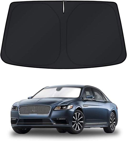 KUST Windshield Sun Shade for Lincoln Continental 2017-2020 Window Shade Sun Visor Cover Foldable Blocks UV Rays Keep Your Car Cooler