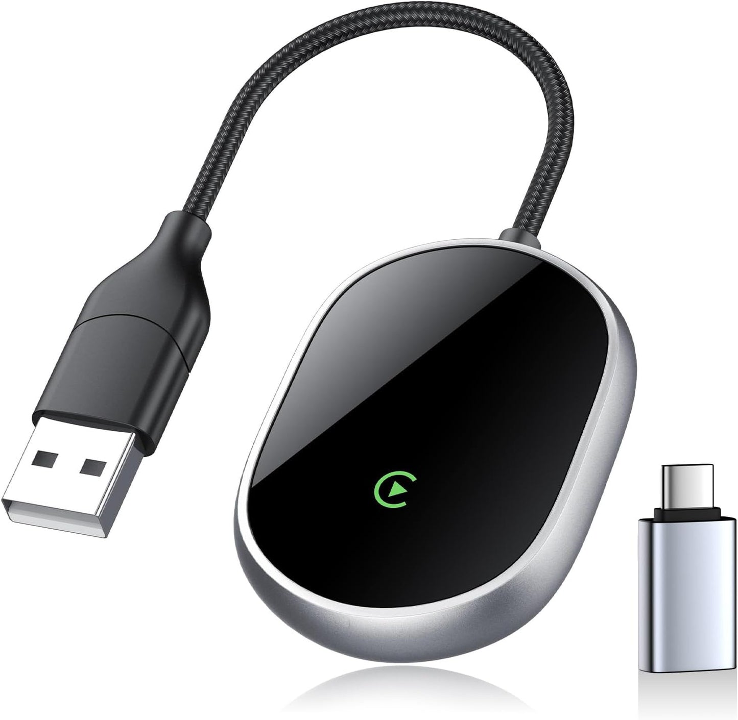 Wireless CarPlay Adapter for Apple iPhone, 2025 Upgraded Converts Wired to Wireless Car Play Adapter, Auto Connect, Mini Size, Compatible with Cars from 2016 & iOS 10+