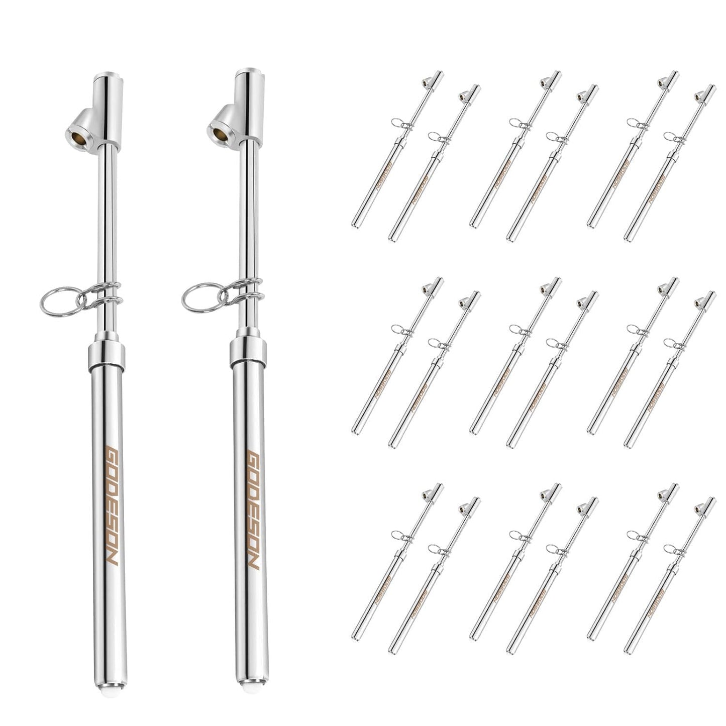 GODESON Dual Head Tire Pressure Gauge,Heavy Duty Pen Tire Gauge Range 10-150PSI; 1-10kg/cm2,Dual Head Truck Air Pressure Gauge (Pack of 20)…