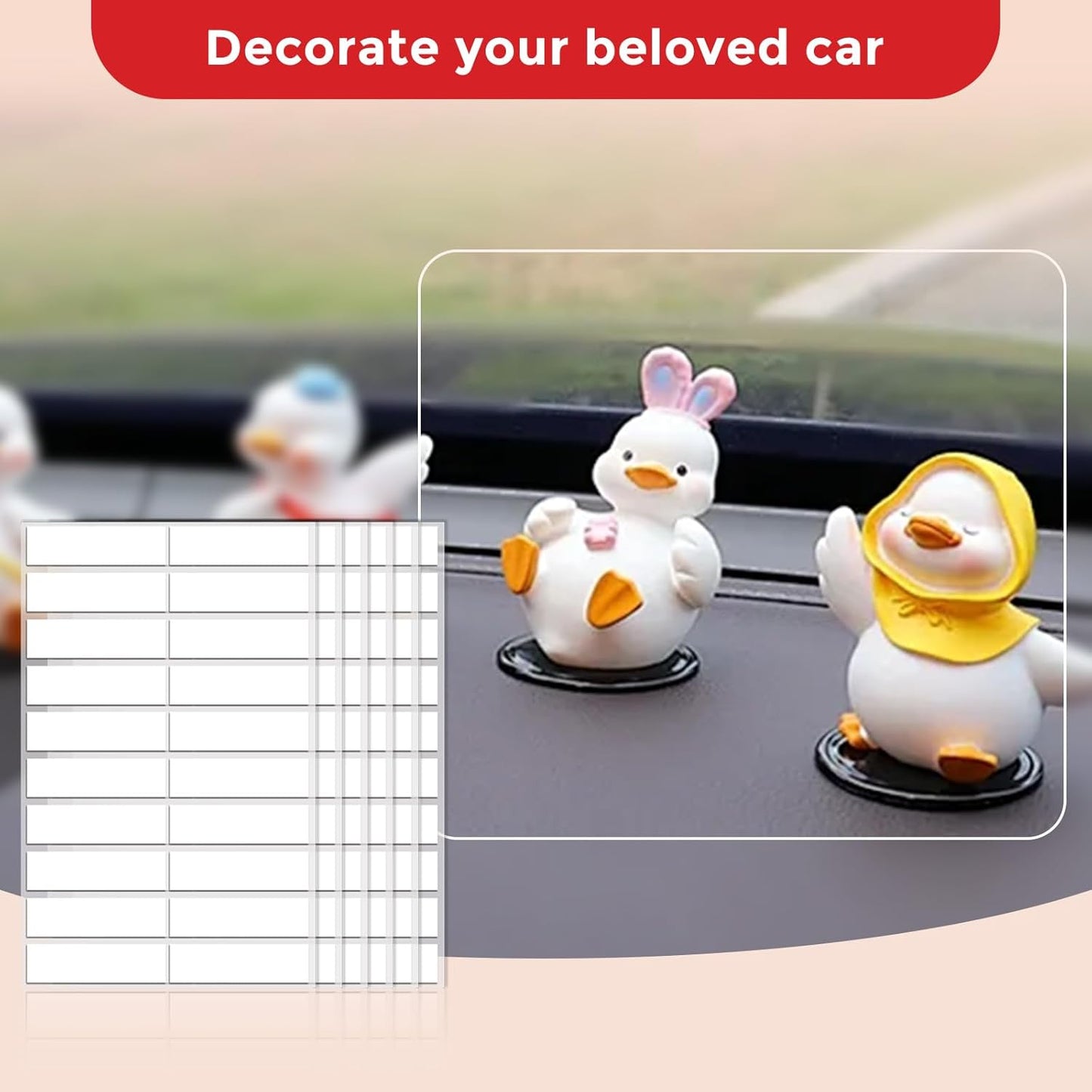 120pcs Adhesive Strips Double Sided Tape Wall Nano Sticky Dots Mounting Putty Two Sided Museum Putty Sticky Tack No Traces - Crafts Poster Decoration Picture Hanging Crafting Party - 0.8"*2.6" Strips