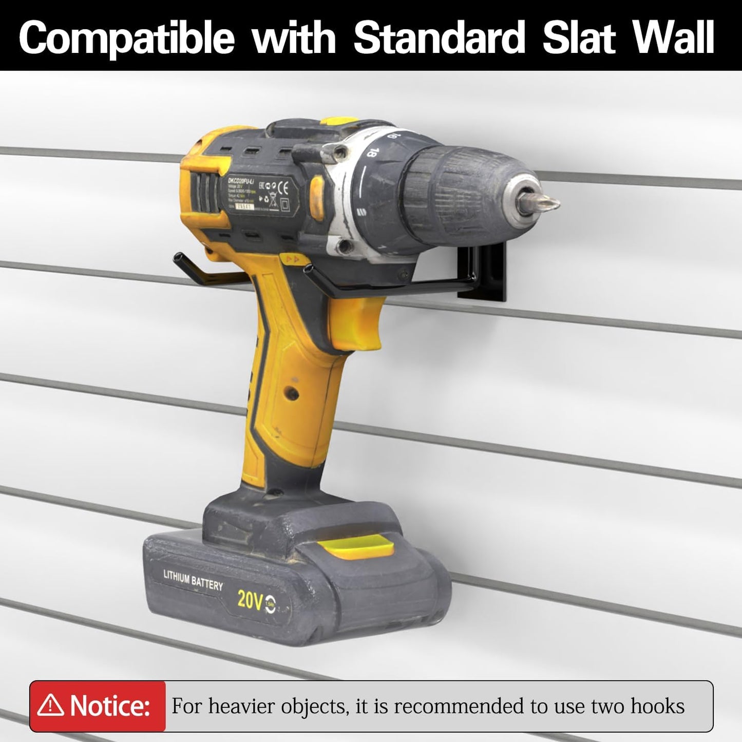 3-H Slatwall Accessories 20 Pack,Single and Double Slatwall Hooks & Hangers,Slat Wall Hanging Hooks Heavy Duty,Used as Proslat Accessories for Shop Retail Display with Garage Storage Wall Panel