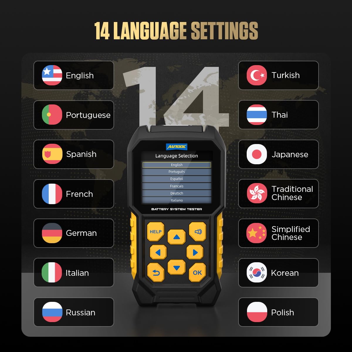 Car Battery Tester 24V 12V Load Tester,Digital Auto Battery Analyzer,30-2000 CCA Automotive Alternator Charging Cranking System Scanner for Motorcycle Car Truck Boat RV Marine ATV SUV Boat Yacht