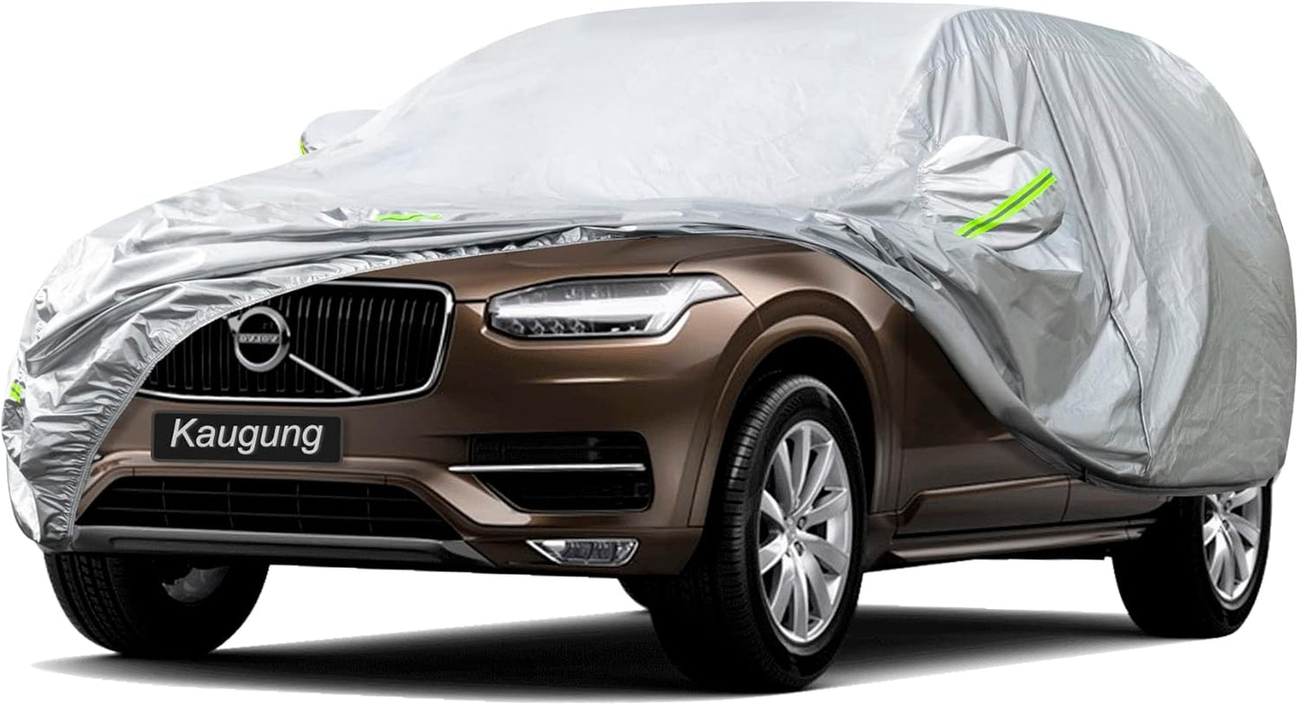 KouKou Oxford SUV Car Cover Custom Fit Volvo XC90 from 2002 to 2025, Waterproof All Weather with Zipper Door, Sun Rain Dust Snow Protection. (Ships from US Warehouse, Arrive Within 3-7 Days)