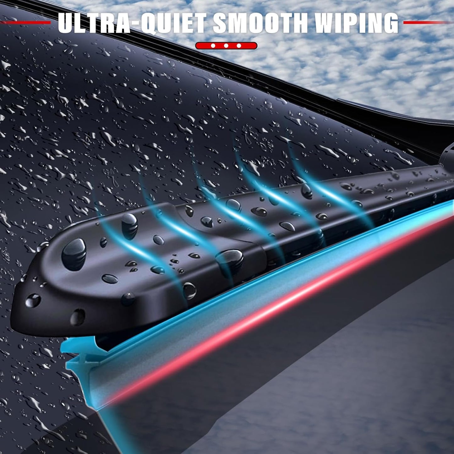 Windshield Wiper Blades Replacement for Chevrolet Chevy Spark 2013 2014 2015 Original Factory Quality Front Rear Wipers Blade Set for My Car - 24" 16" 12" (Pack of 3)