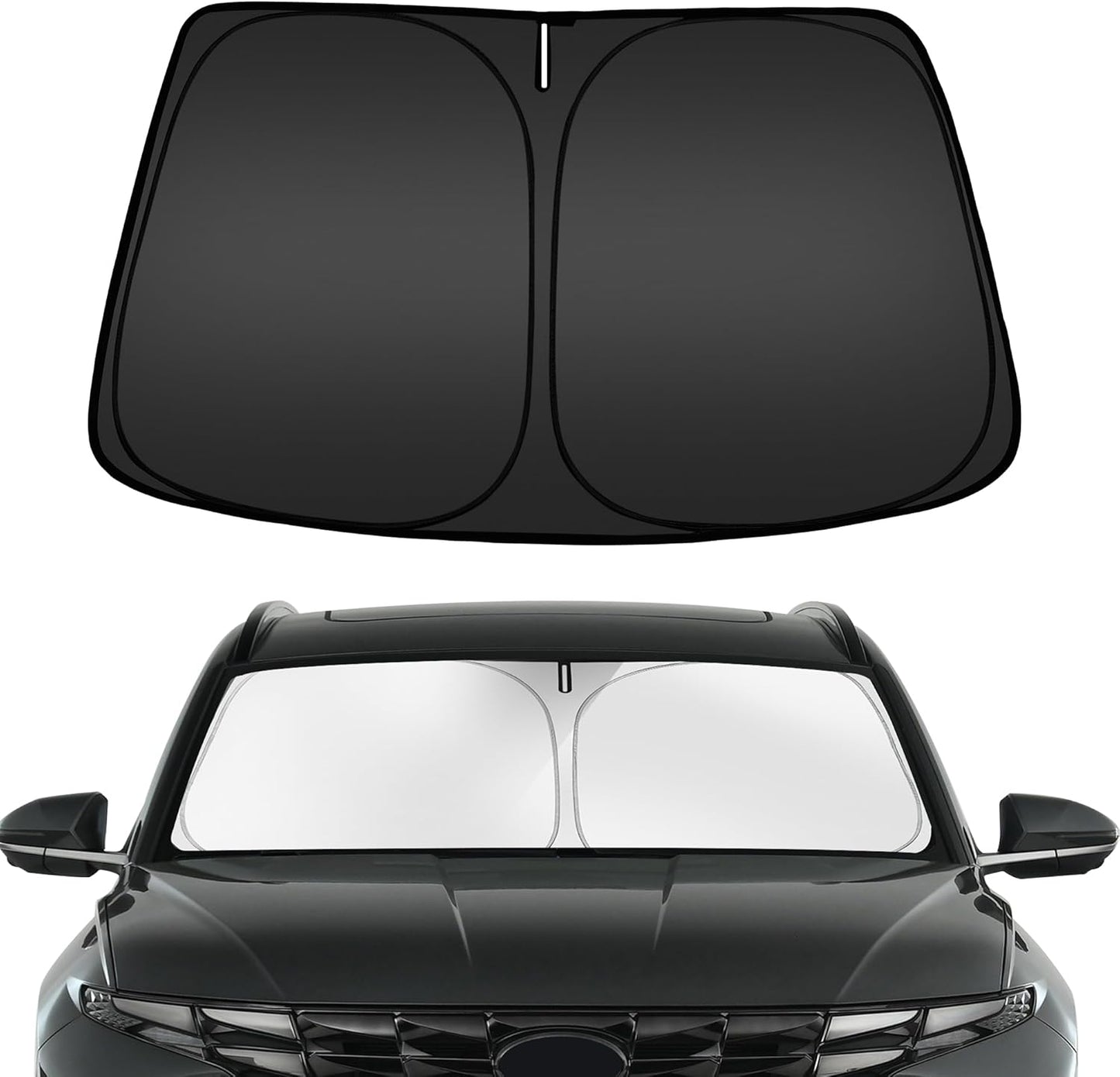 ARISMOTOR Windshield Sun Shade for Hyun-dai Tucson 2022-2025 2026, Custom Fit Foldable Front Window Sunshade Sun Visor Protector, Block UV Rays Keep Your Car Cooler