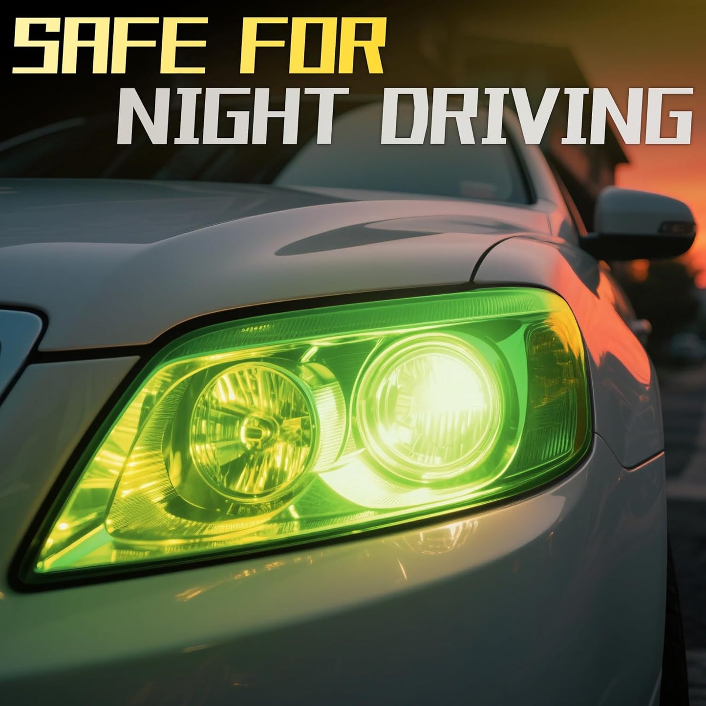 Lypumso 16 x 60 Inches Headlight Taillight Car Tint Vinyl Film, Self Adhesive Fog Lights Sticker Sheet Roll for Car Lights Cover Protection (Green)