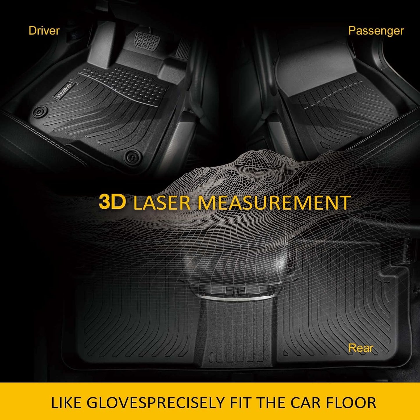 Floor Mats Custom for Ford Fusion 2021-2017 All Weather Floor Liners Fits Fusion 17-21 Accessories for Ford Fusion 2021 Car Mats for Fusion