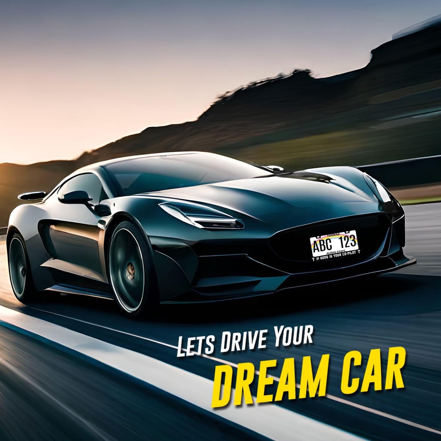 If Gods is Your Co-Pilot License Plate Frame Funny Jesus License Plate Stainless Steel Christian Car Accessory Religion License Plate Decoration Men Women Size 12.2" x6.2" with Screws