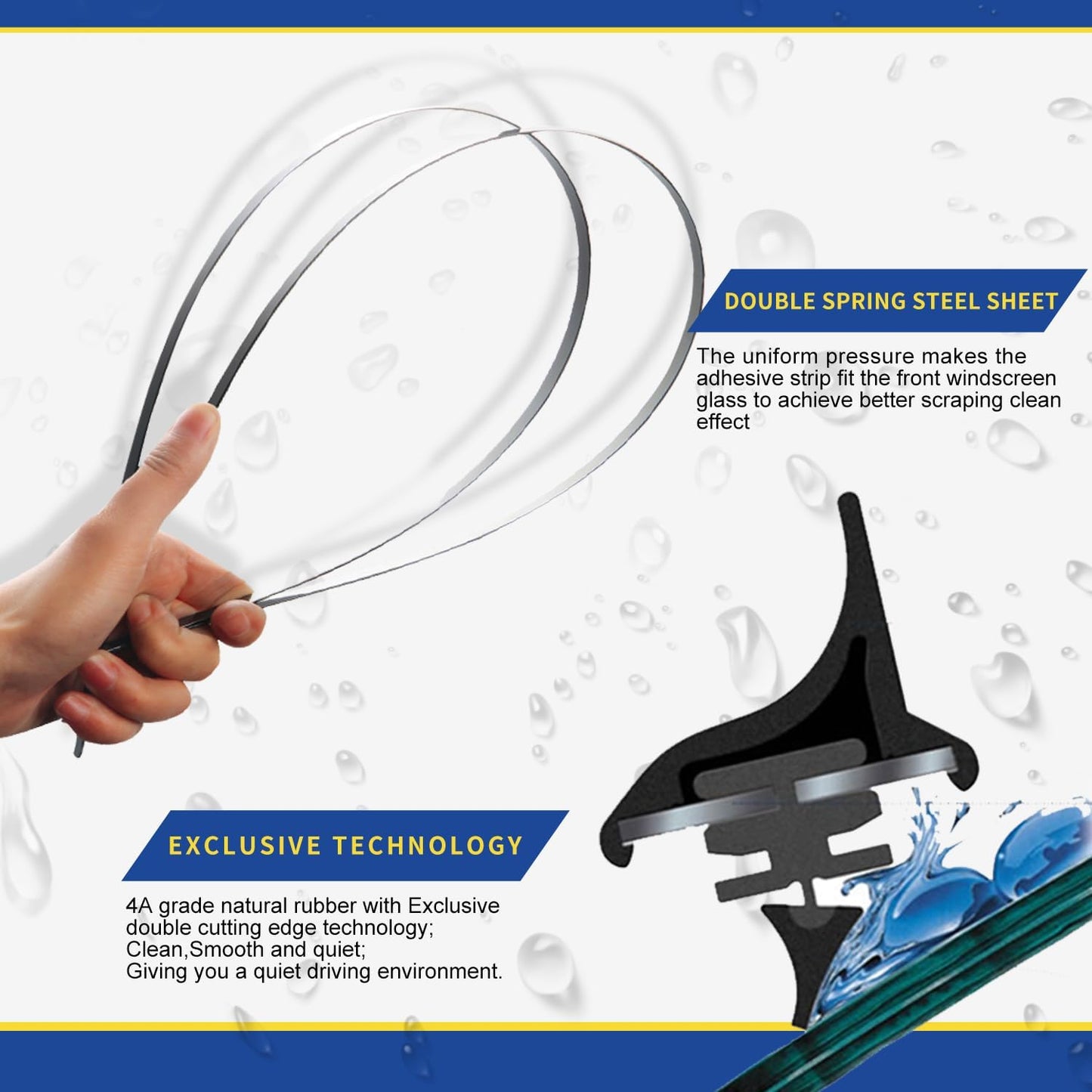 2 wipers Factory Replacement For Mazda 6 CX-5 CX-9 CX5 CX9 2017-2020 2021 2022 2023 2024 Original Equipment Replacement Windshield Wiper Blades Set - 24"+18" (Set of 2)