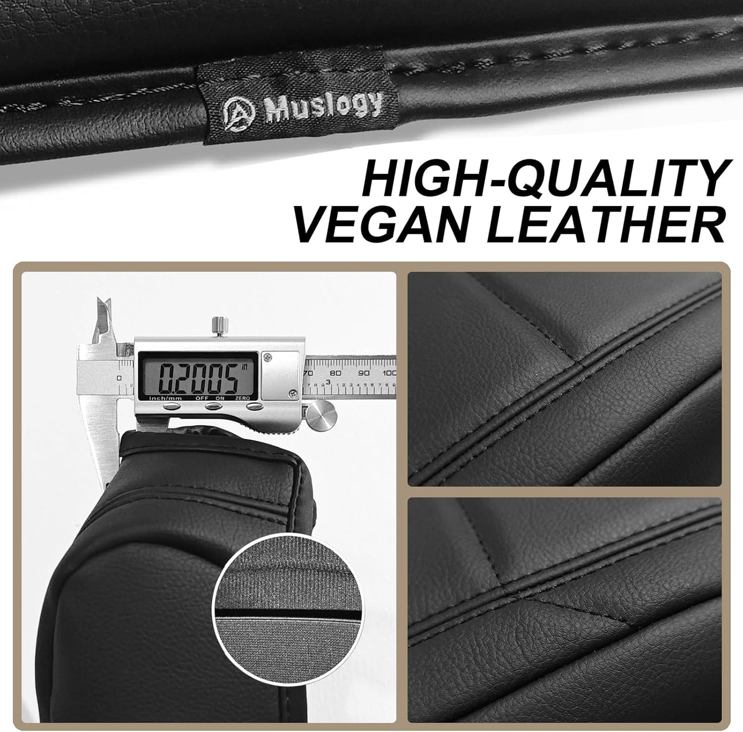 Muslogy Center Console Armrest Cover Compatible with Jeep Grand Cherokee 2011-2021 Comfort Armrest Pad Arm Rest Cushion Vegan Leather Protector Regular Thick