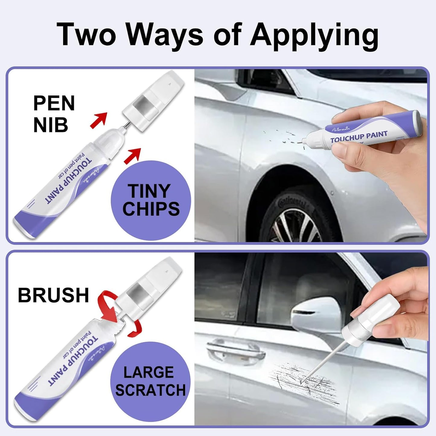 Touch Up Paint for BMW Titan Silver(354)-Exact Match–Chips and Nicks TouchUp Paint Pen Scratch Repair Car Accessories Car Paint Pen for Erase Car Scratches