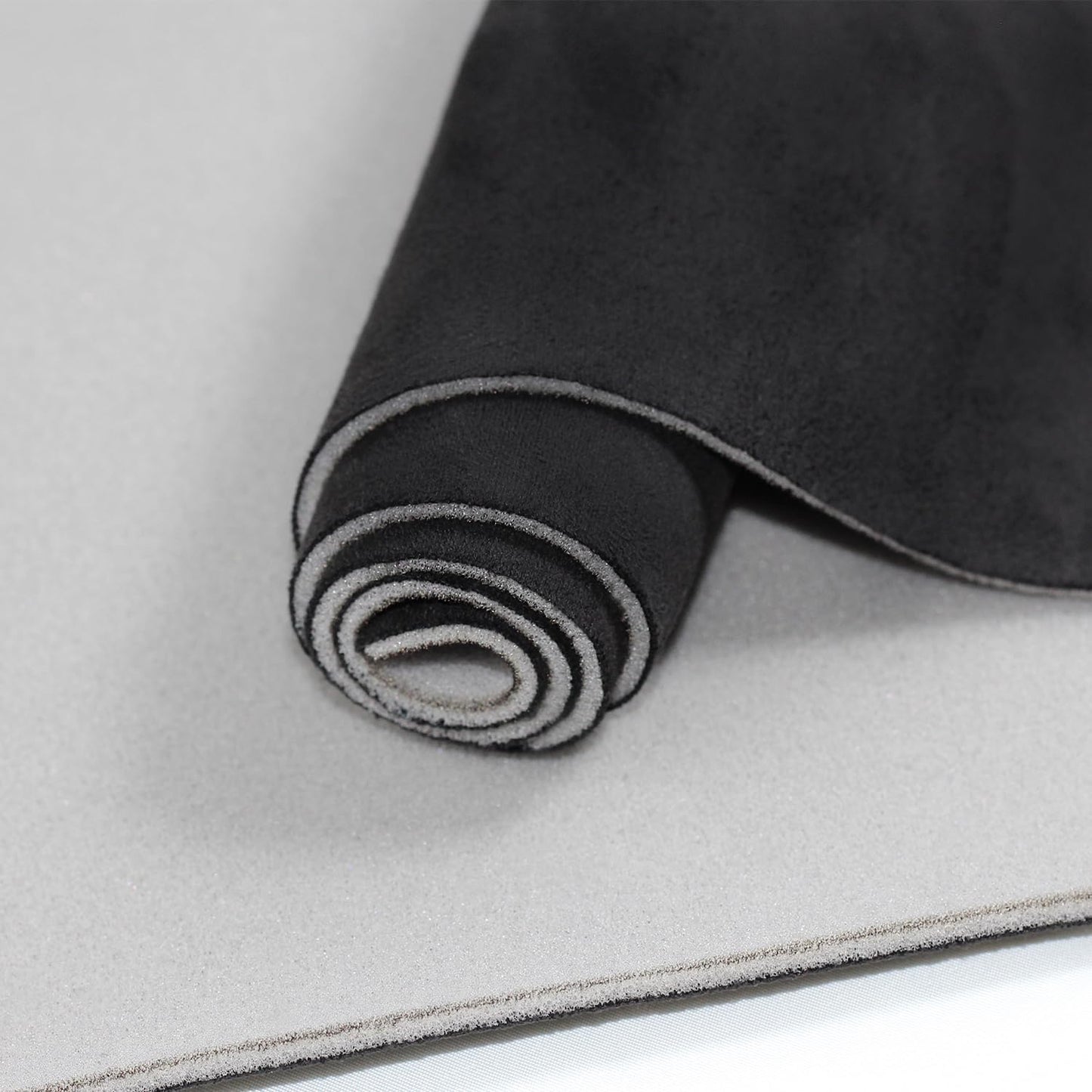 Suede Headliner Fabric with Foam Backing - black suede headliner wrap Interior Material for Car/Truck/SUV/RV Roof, Home Repair/DIY Headliner Material Automotive Headliner Fabric (Black, 54"×60“)
