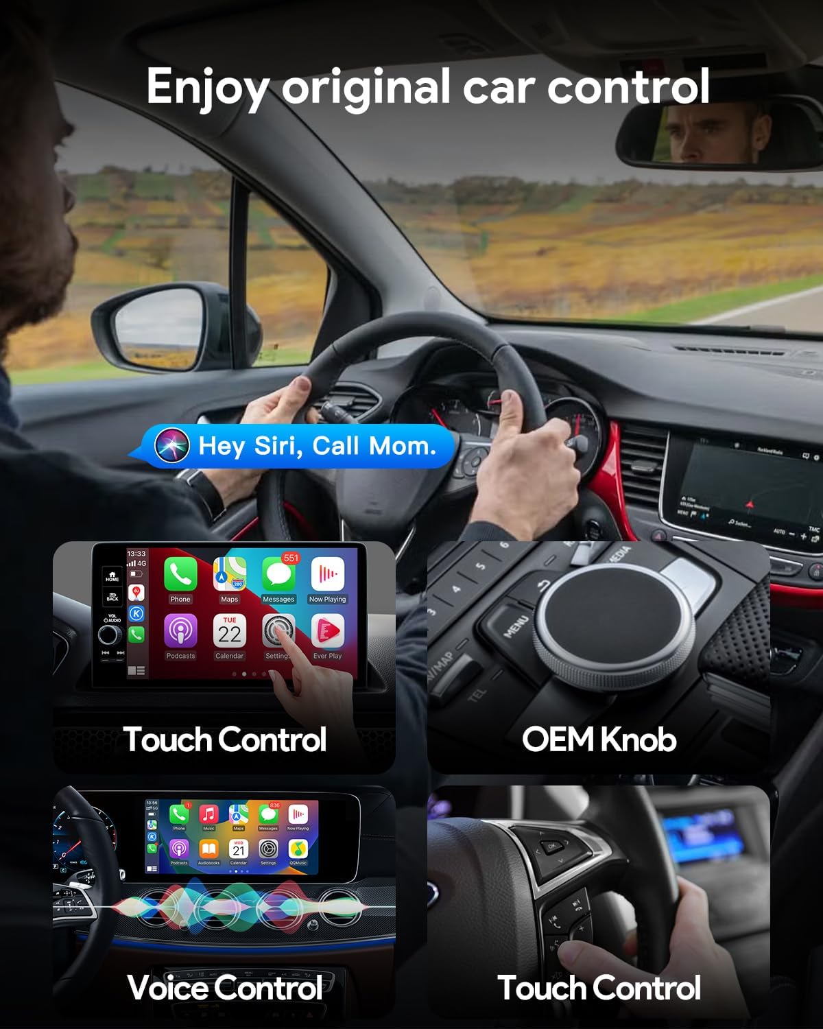 MMB Wireless Carplay Adapter for Apple 2025 Upgrade Mini Apple carplay Fast & Stable, No Delay,Plug and Play Convert Wired to Wireless CarPlay Adapter for iPhone 6+ and 2017+ Cars USB/Type C