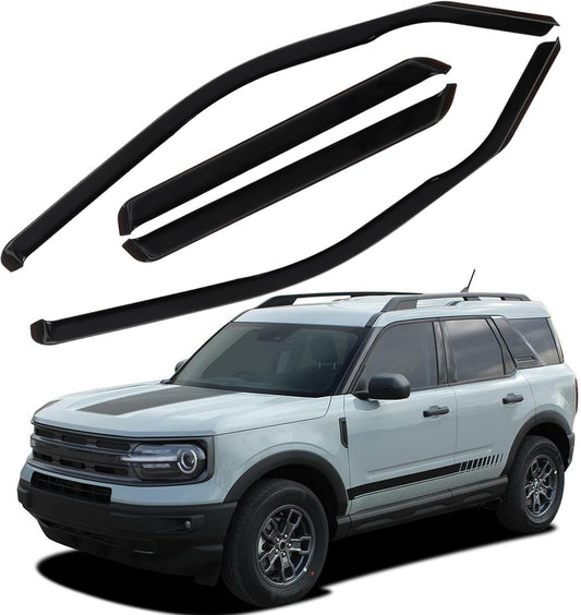in Channel Rain Guards Fit for 2021-2025 Ford Bronco Sport, Durable Side Window Wind Deflectors, Vent Window Visors Shade Shield, 2021 2022 2023 2024 2025, 4PCS