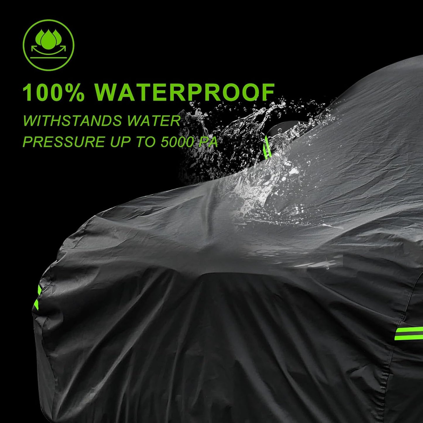 KouKou Car Cover Waterproof All Weather, 7 Layers Outdoor Car Covers for Automobiles with Zipper, Universal Fit Sedan Honda Civic,Toyota Corolla, Hyundai Elantra, Kia Forte, ect.(Length 177-185 inch)