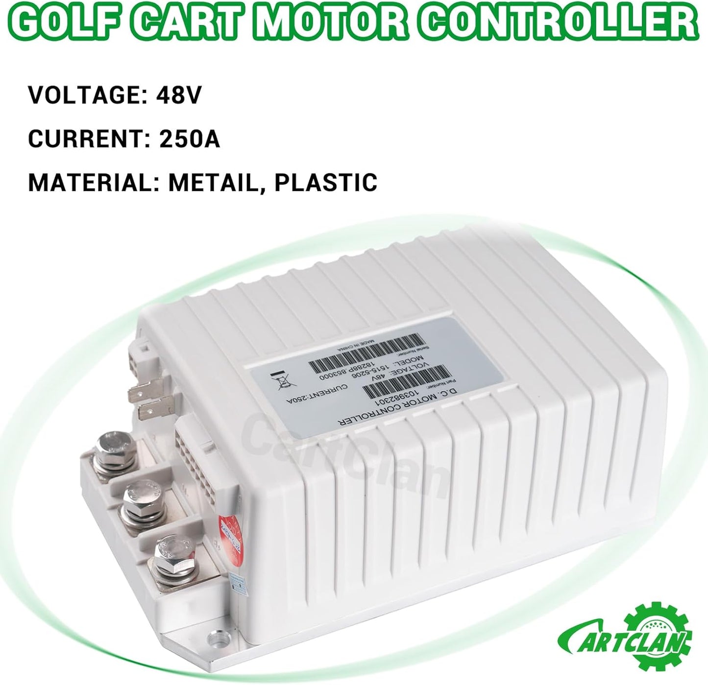 48V 250A Club Car DC Motor Controller, Golf Cart DC Motor Controller Speed Controller Suitable for Club Car Precedent/DS Golf Carts