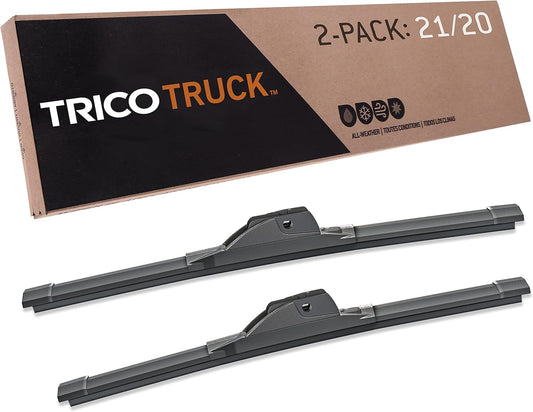 TRICO Solutions™ Truck 21 Inch & 20 Inch Pack of 2 High Performance Automotive Replacement Windshield Wiper Blade for Select Toyota, Honda, International and Ford Models (58-2120)