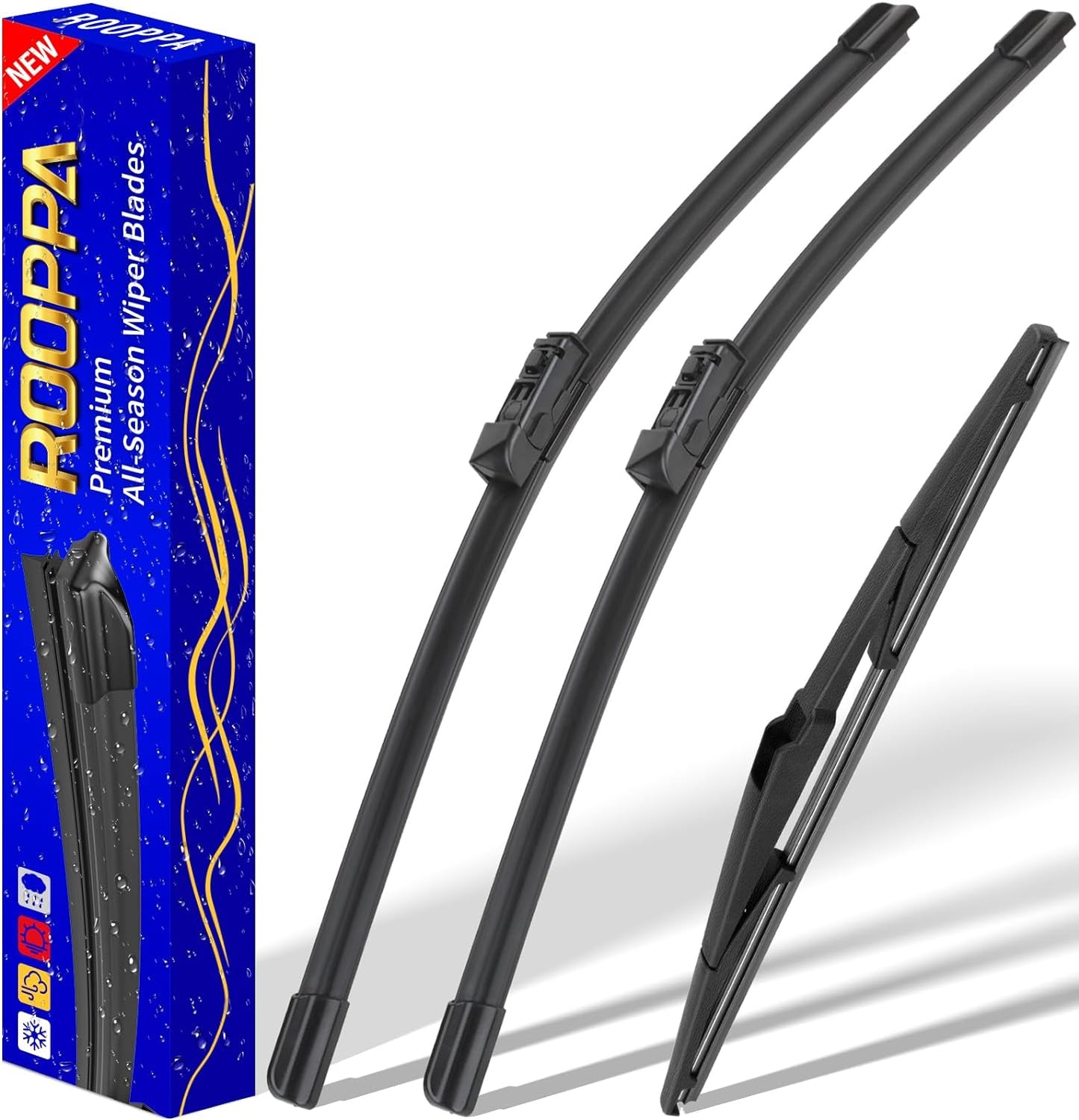 3 wipers Replacement for 2017-2022 2023 Mazda CX-5 2017-2022 2023 Mazda CX-9, Windshield Wiper Blades Original Equipment Replacement - 24"/18"/14" (Set of 3)