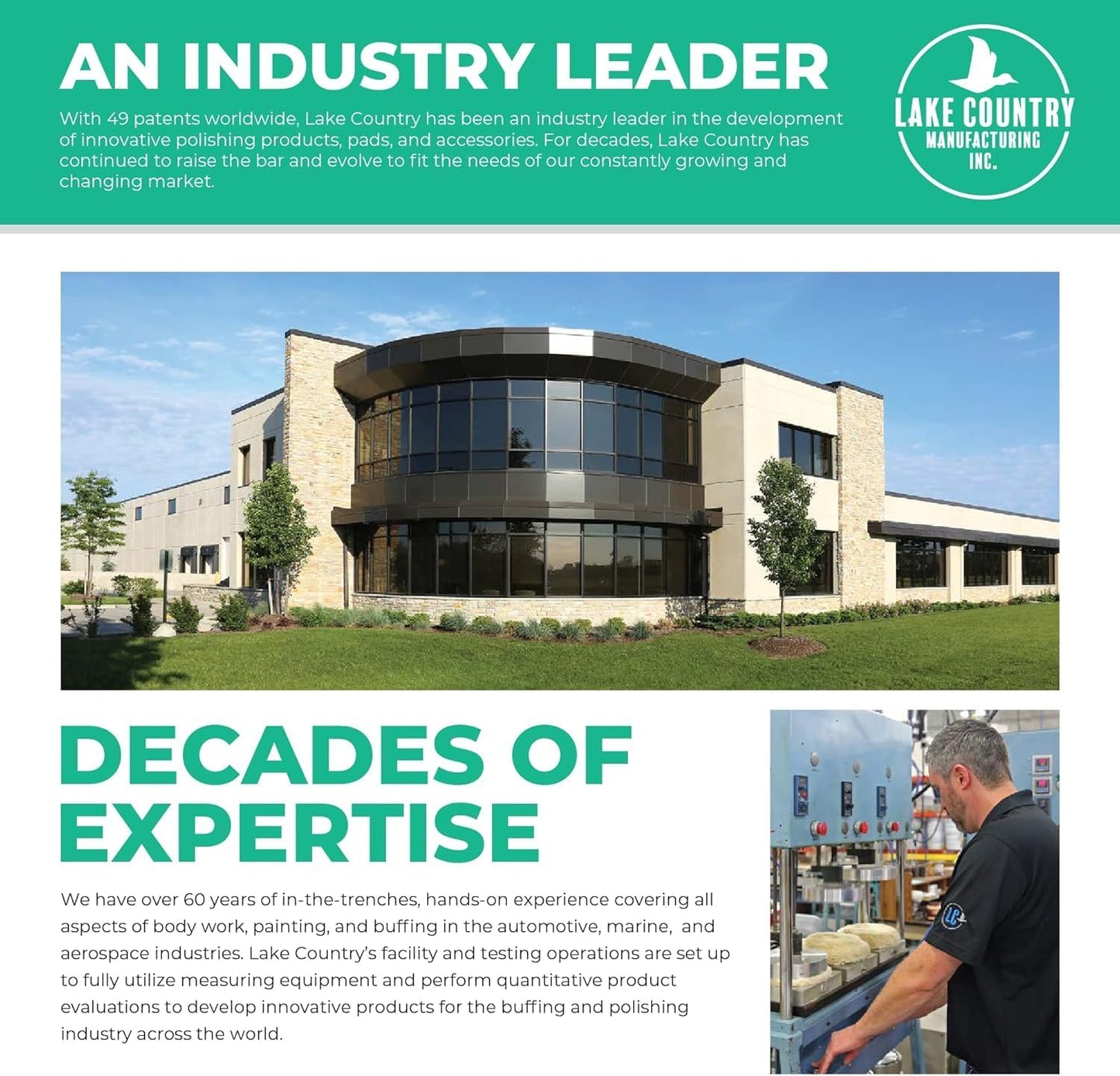 Lake Country HDO Black Foam Finishing Pad (1 Pack, 6.5”) - Premium Heavy Duty Orbital Finishing Pad for Painted Surfaces. Fits 6" Backing Plate.