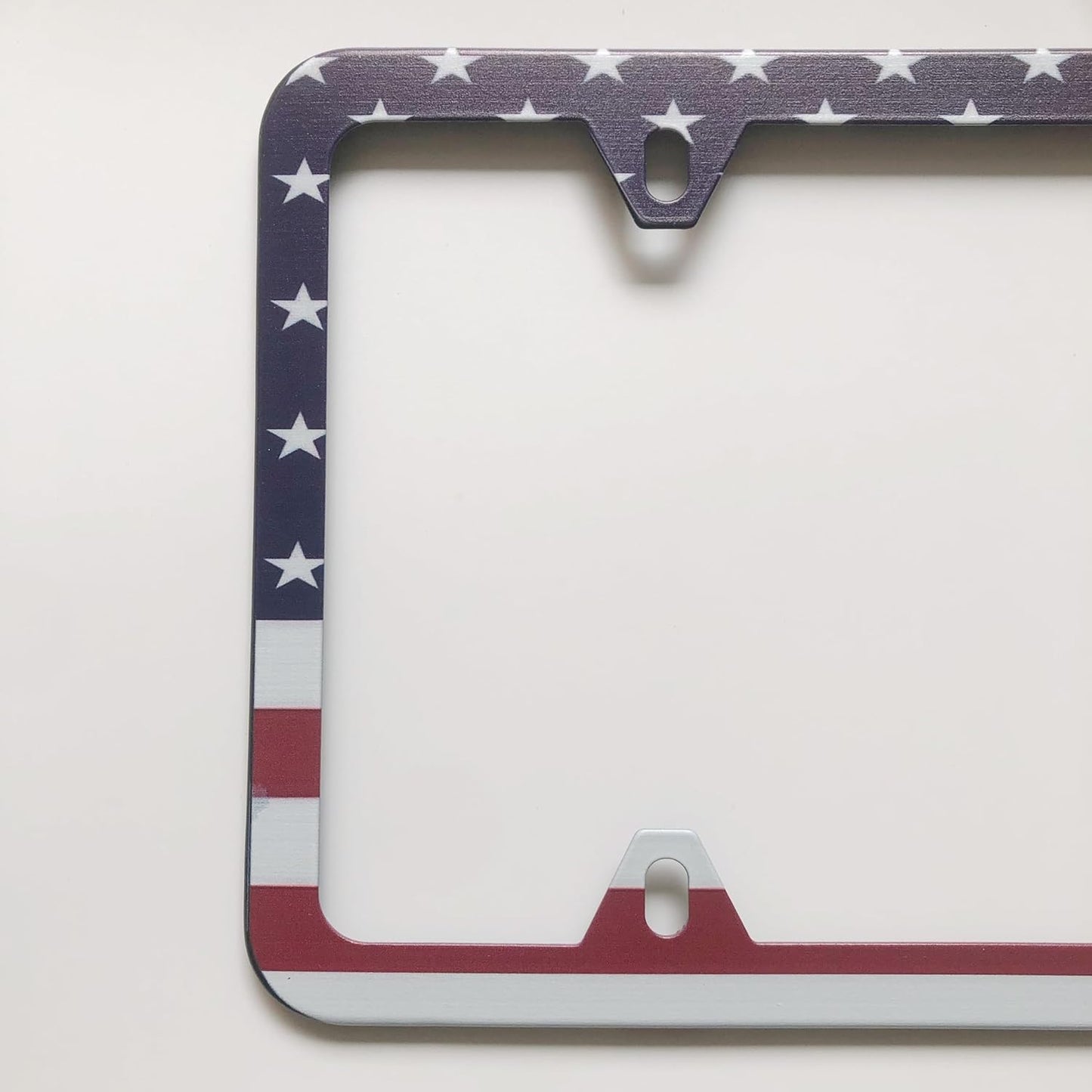 License Plate Frames,2 Packs Front Rear Car Tags,Aluminum Alloy License Plate Cover,No Rust,Water Proof,Wear Resistant,Car Accessories (Colorful USA Flag)