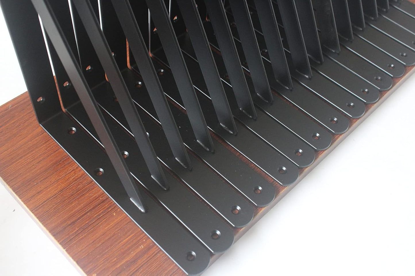 32 Pack L11 x H 8" Black Heavy Duty Shelf Brackets with Screws Metal Shelf Brackets Shelf Support Angle Brackets for Shelves L Brackets Heavy Duty Floating Shelf