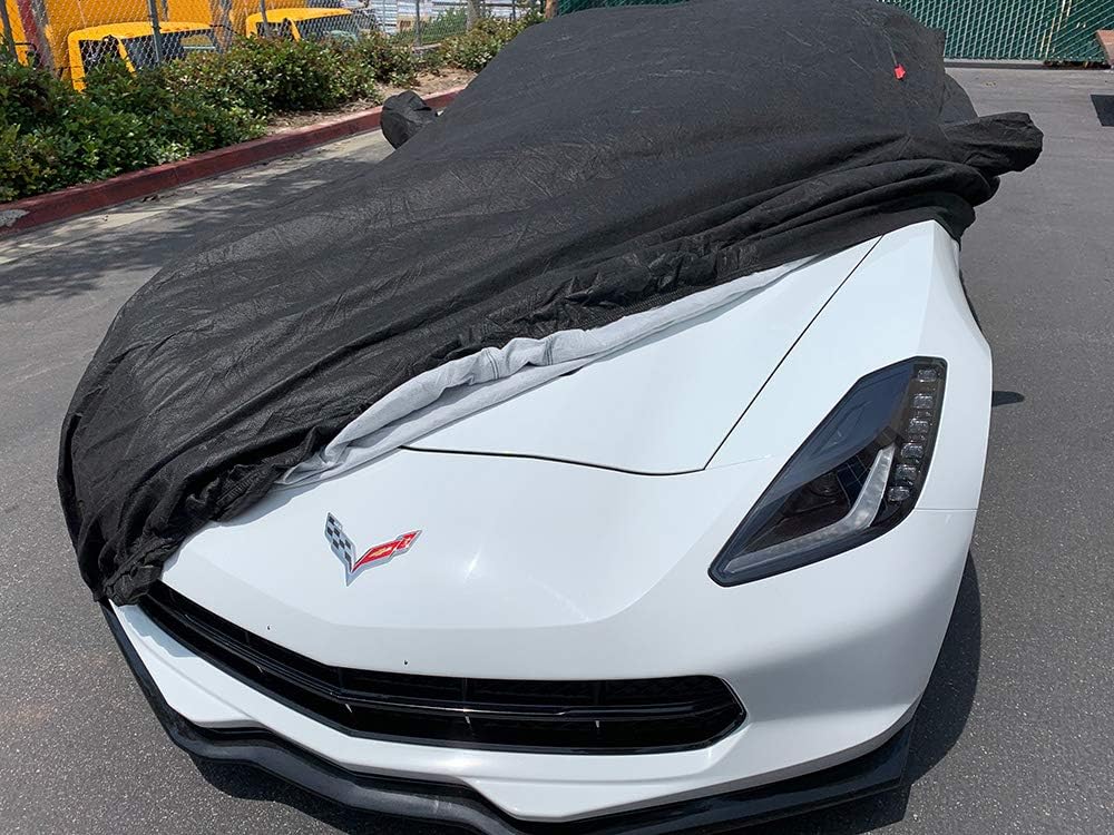 CarsCover Custom Fits for C7 2014-2019 Chevy Corvette Stingray Z51/Z06/Grand Sport Car Cover for 5 Layer Ultrashield Black