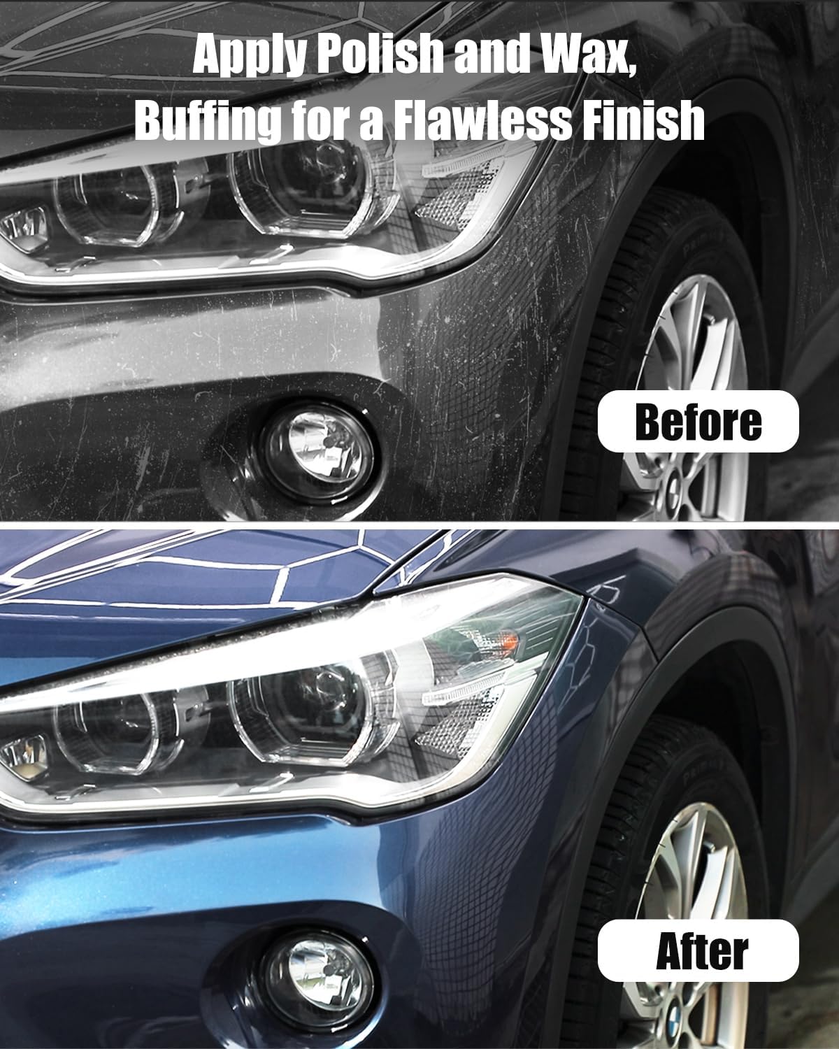 AVID POWER Buffer Polisher, 6-inch Dual Action/DA Polisher for Car Detailing, Random Orbital Car Buffer Polisher Waxer Kit with Variable Speed & 3 Polishing Pads