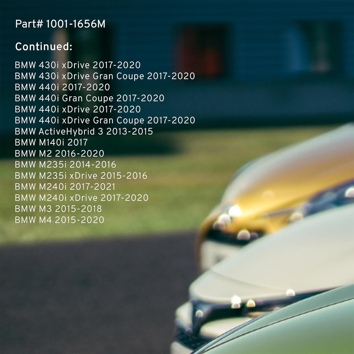 Premium Semi-Metallic Rear Brake Pads (1001-1656M) Compatible with 2012-2021 BMW (118i/228i/230i/320i/328i/330i/335i/340i/428i/430i/440i/M140i/M2/M235i/M240i/M3/M4 & More)