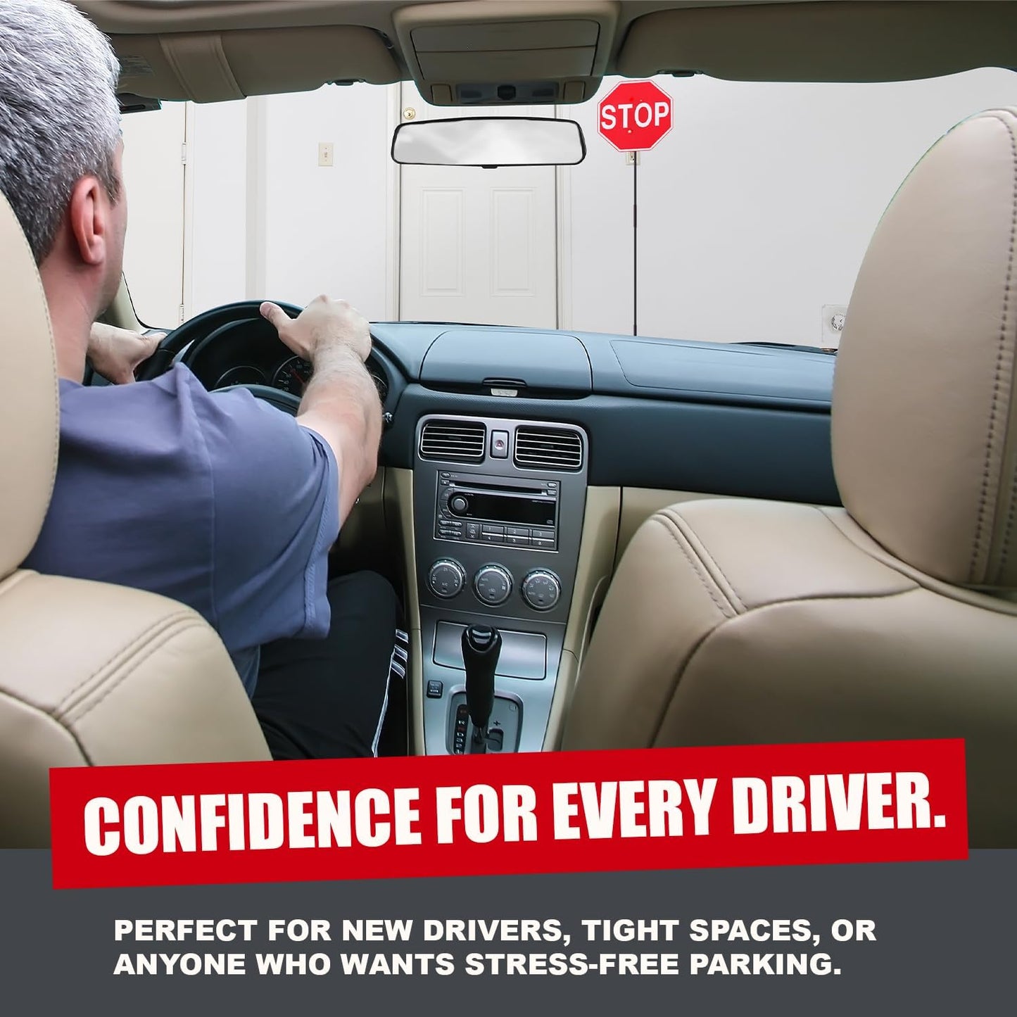 Securityman Garage Stop Sign Parking Aid (2 Pack) | Garage Stoppers for Your Vehicle - Easy Car Marker Sensor Indicator Assist Guide