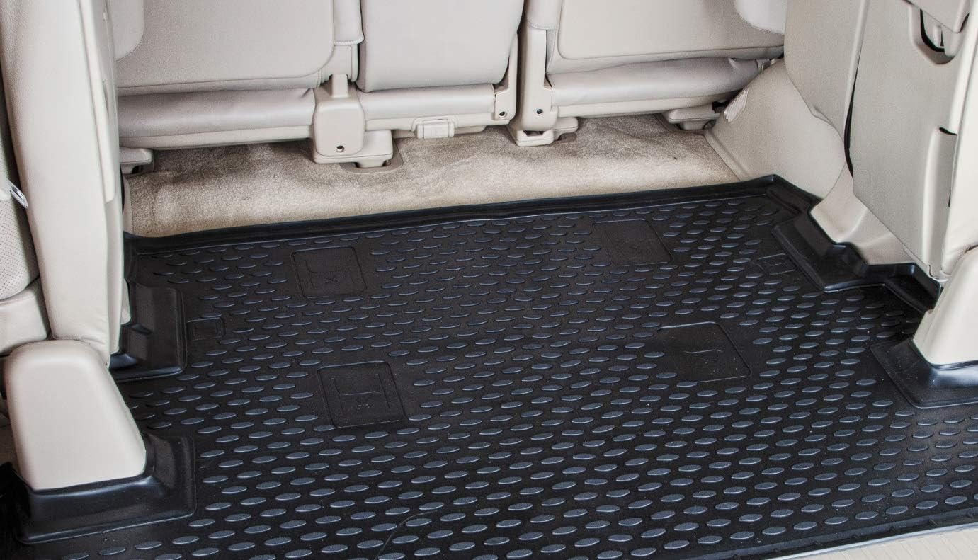 Fits 2018-2023 Hyundai Kona Floor Mats Front & 2nd Row Seat Liner and Cargo Liner Trunk Set - 3D Custom Fit All-Weather Full Liners (Black)