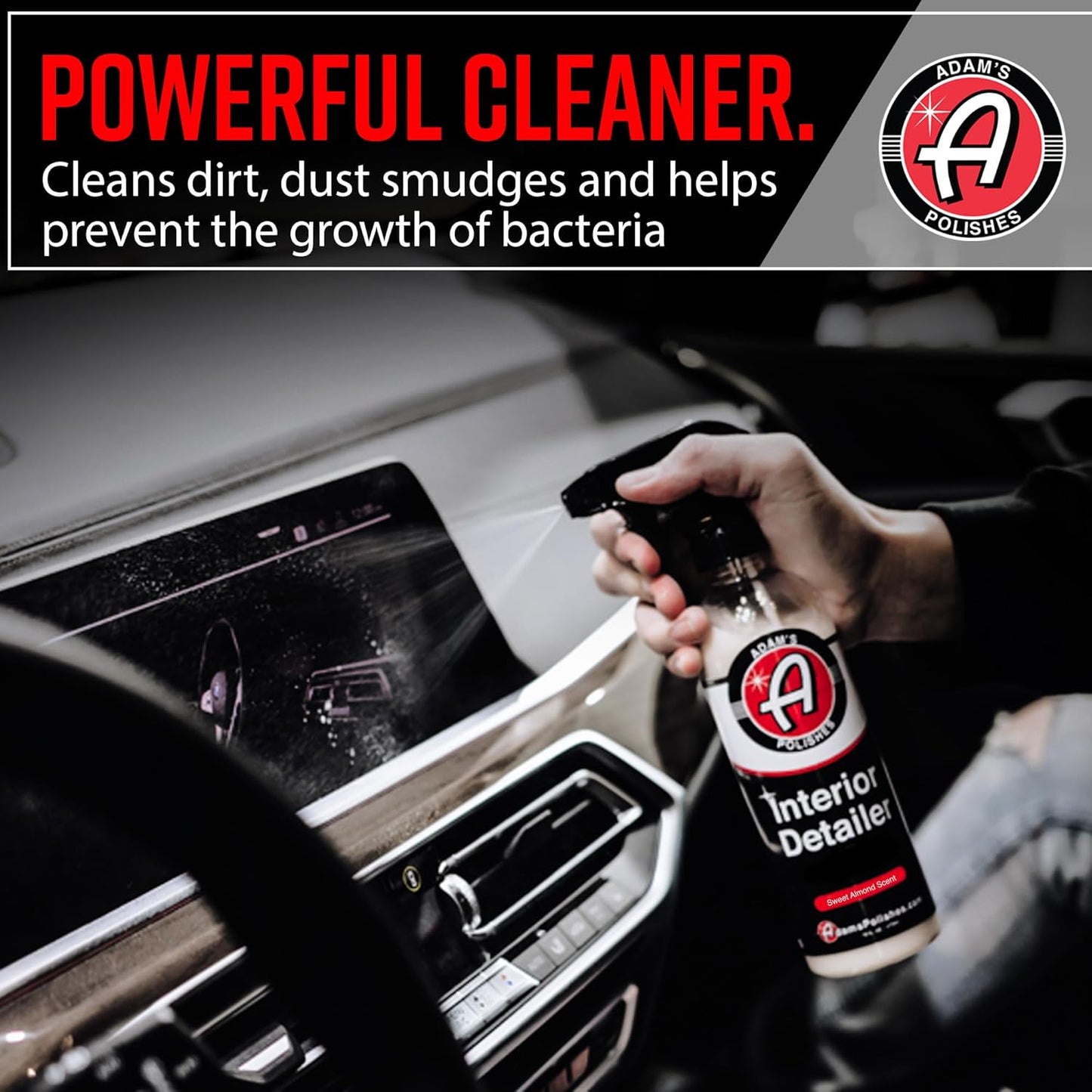 Adam's Polishes Interior Detailer Gallon (Sweet Almond) - Total Car Interior Cleaner, Protectant & Dressing | All Purpose Cleaner & Leather Conditioner | Vinyl, Dashboard, Screen, Seat Cleaner & More