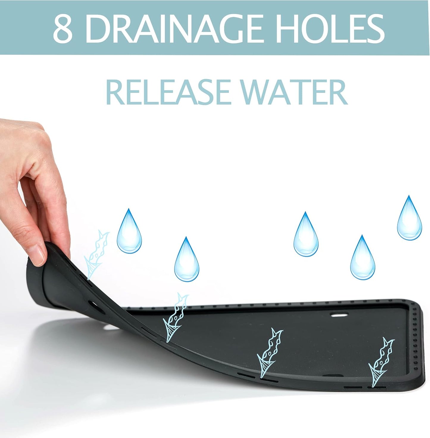 License Plate Frames - 2 PCS Silicone License Plate Holder for US Car Universal License Plate Bracket, Rustproof, Rattle Proof & Weatherproof, Mounting Accessories Included