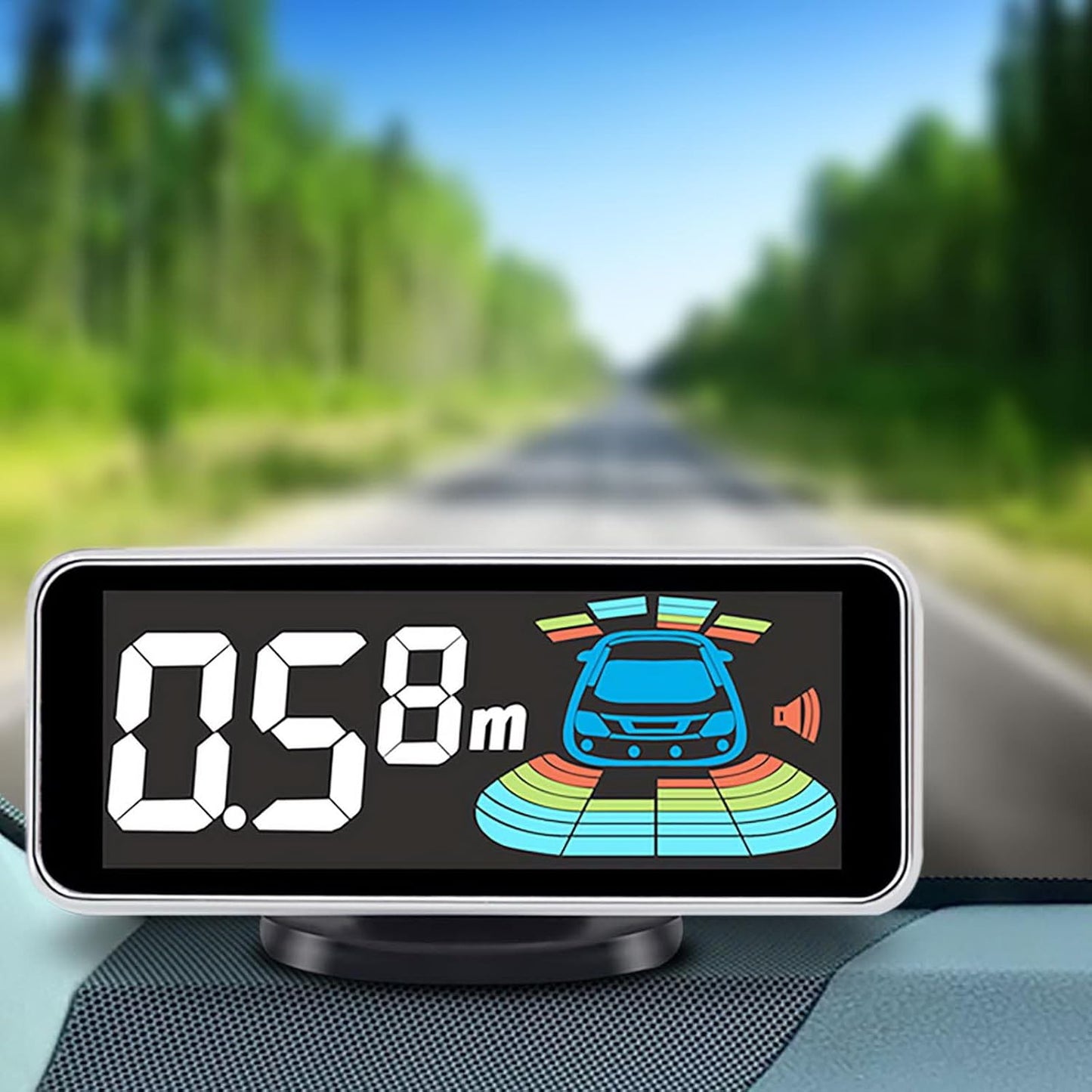 Car 8 Parking Sensors Kit Assist System Reverse Front and Rear Reverse Radar parktronic Auto Electronics Vehicle Back Assistant Reverse (Gold)