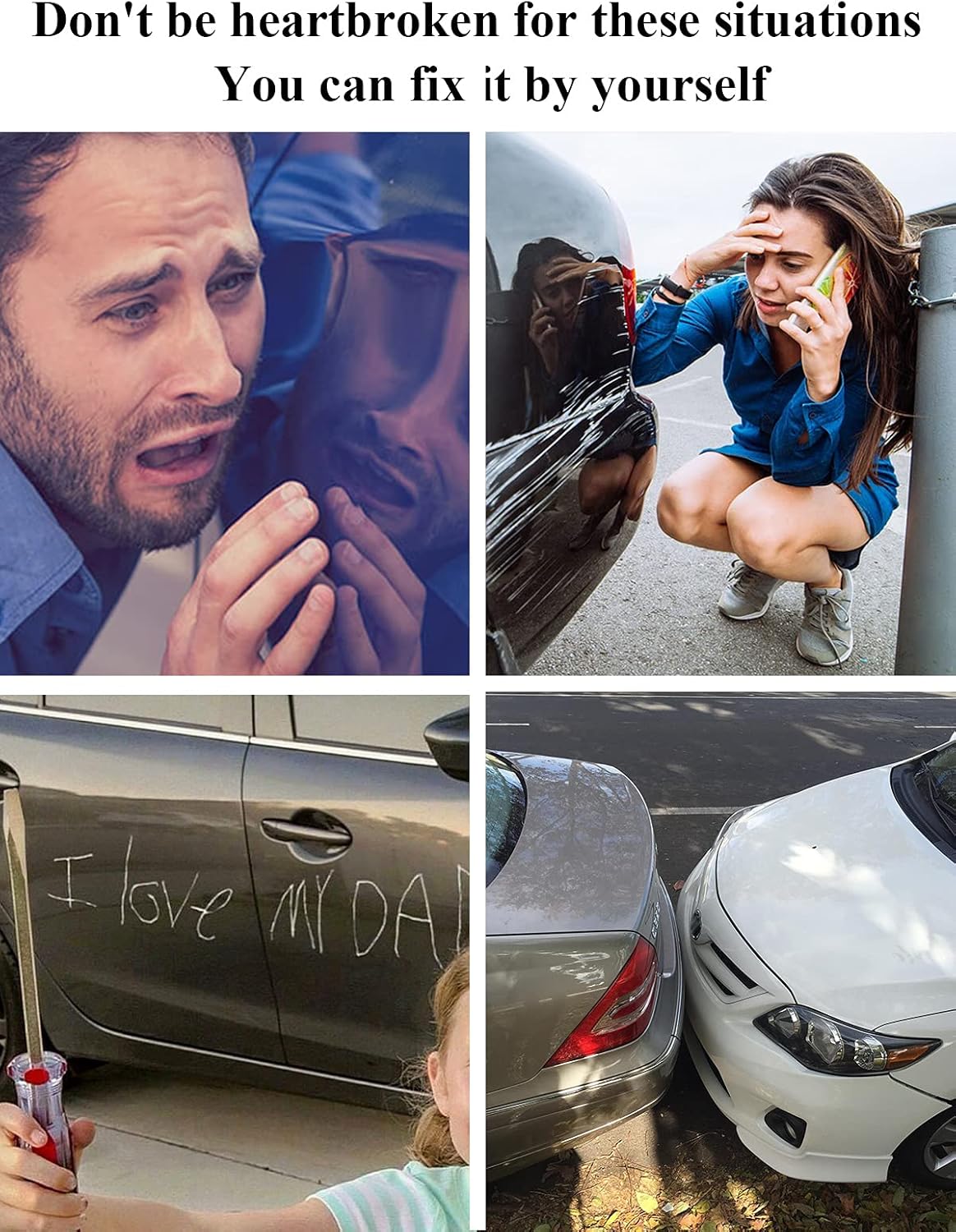 SYOAUTO Summit White GAZ Touch Up Paint Fit for Chevrolet or GMC Auto Touch up Paint Car Scratch Repair Pen Brush and Tip 2 in 1 (Summit White GAZ)