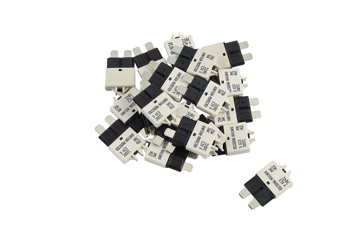 GLOSO Circuit Breakers E39 Manual (T3) Reset Low Profile ATC/ATO (25A - 25 Pack)