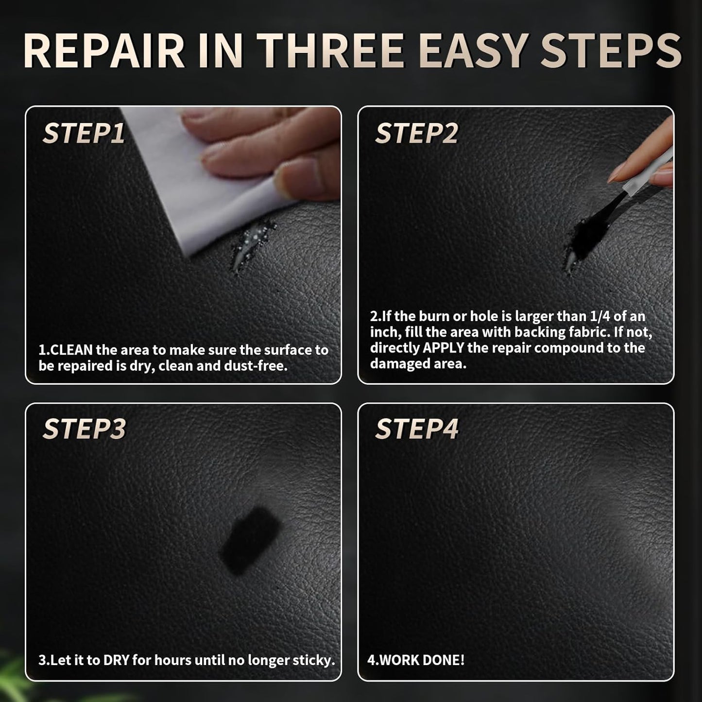 Advanced Leather Repair Gel, 2025 New Leather Repair Coloured Cream Gel, Upgrade Professional Leather Repair Kit for Car Seat Vinyl Repair Kit, Multifunctional Couch and Jacket Repair Kit (Brown)